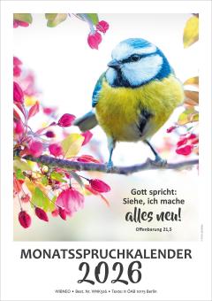 Monatsspruchkalender 2026 - A4 