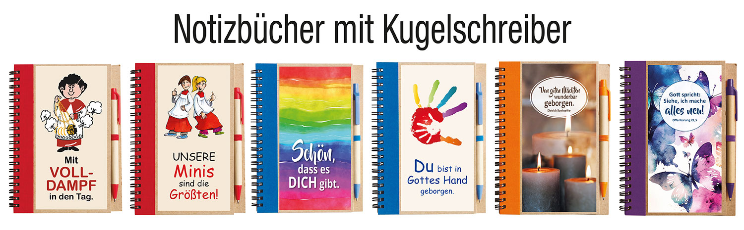 Notizbuch mit Kuli